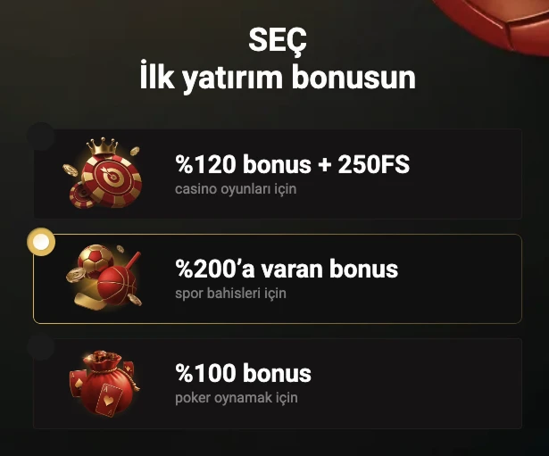pinco casino bonus ekranı